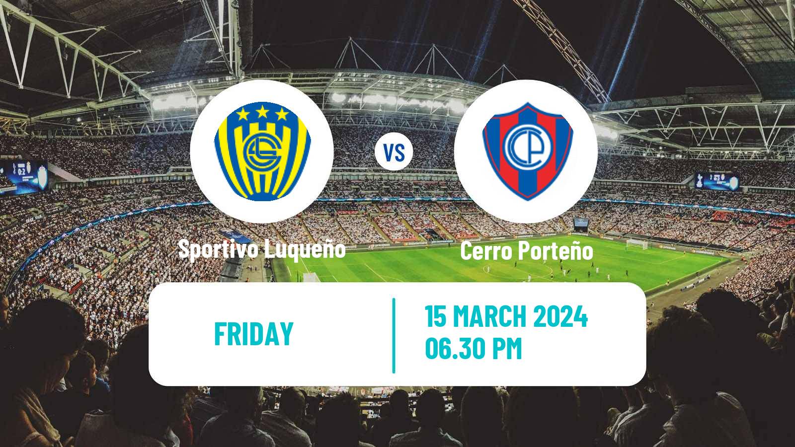 Soccer Paraguayan Primera Division Sportivo Luqueño - Cerro Porteño