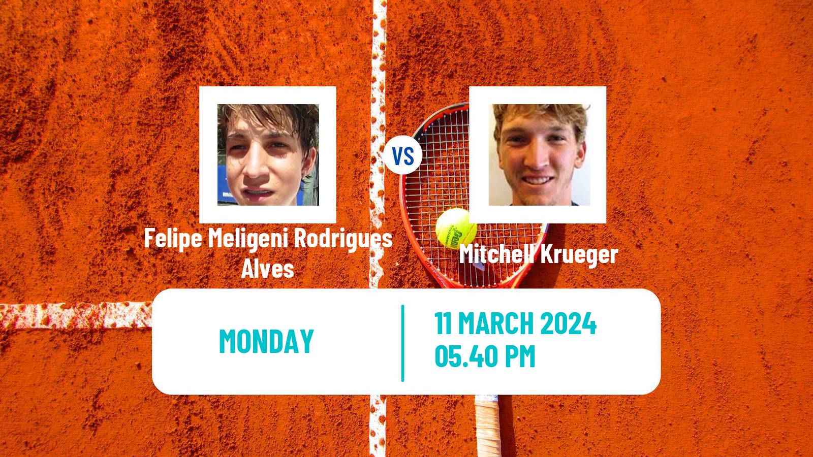 Tennis Phoenix Challenger Men Felipe Meligeni Rodrigues Alves - Mitchell Krueger