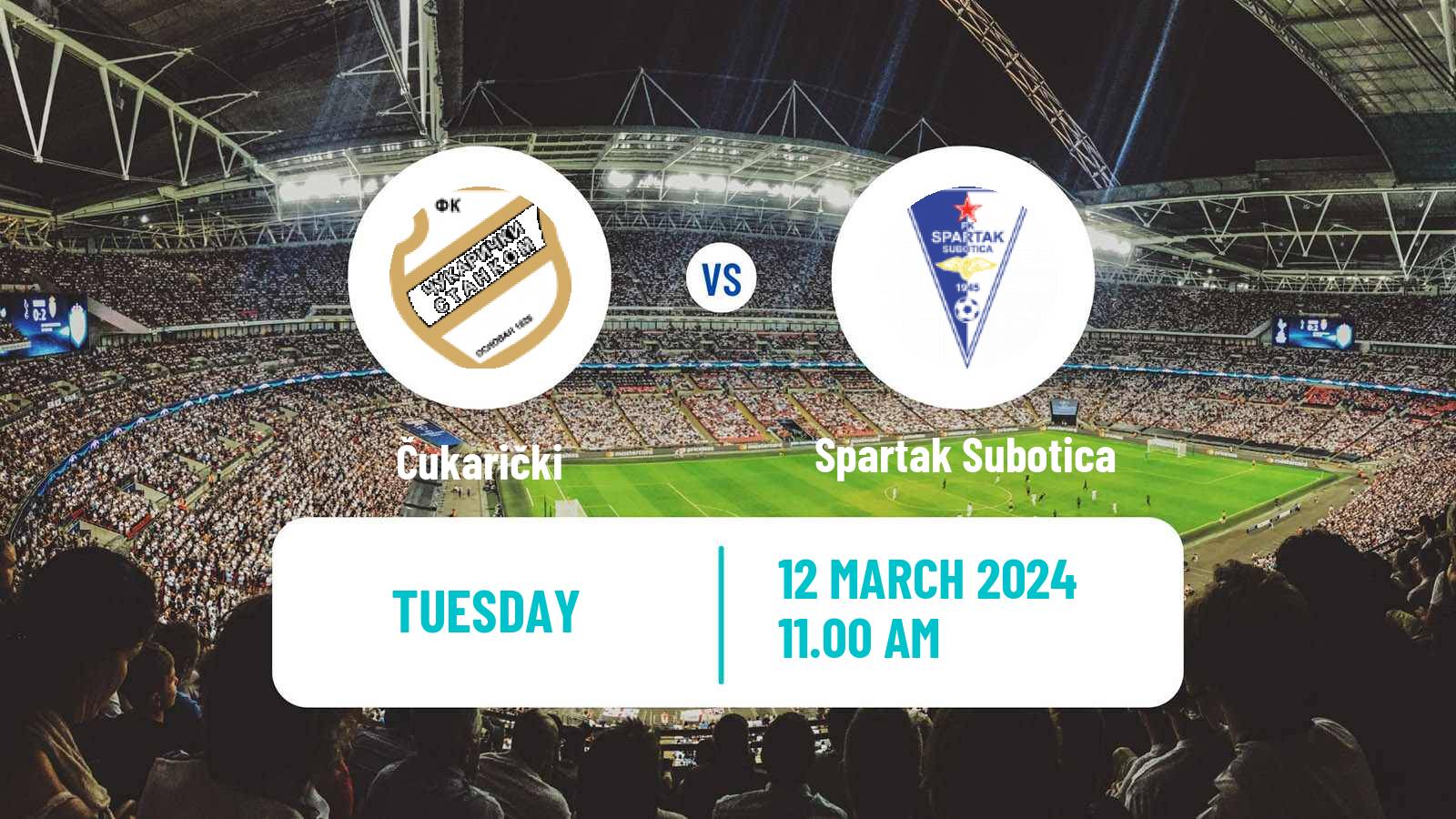 Soccer Serbian Superliga Čukarički - Spartak Subotica