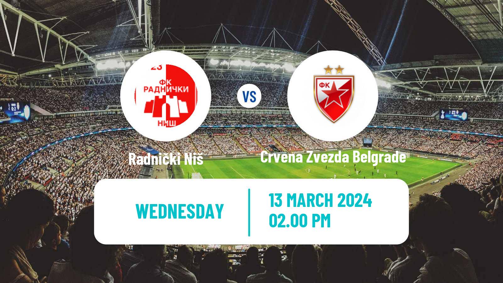 Soccer Serbian Superliga Radnički Niš - Crvena Zvezda Belgrade
