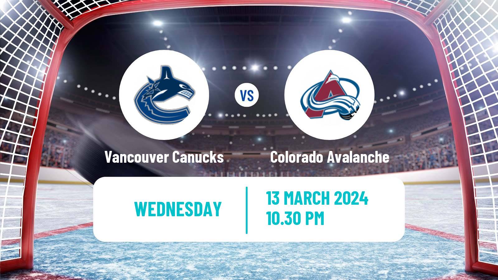 Hockey NHL Vancouver Canucks - Colorado Avalanche