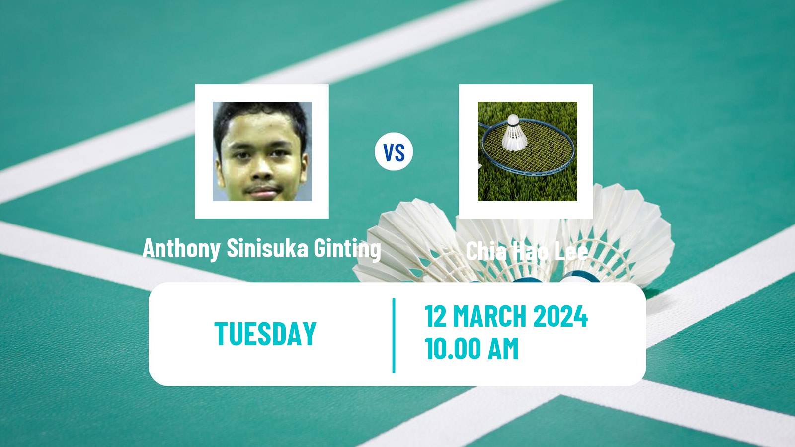 Badminton BWF World Tour All England Open Men Anthony Sinisuka Ginting - Chia Hao Lee