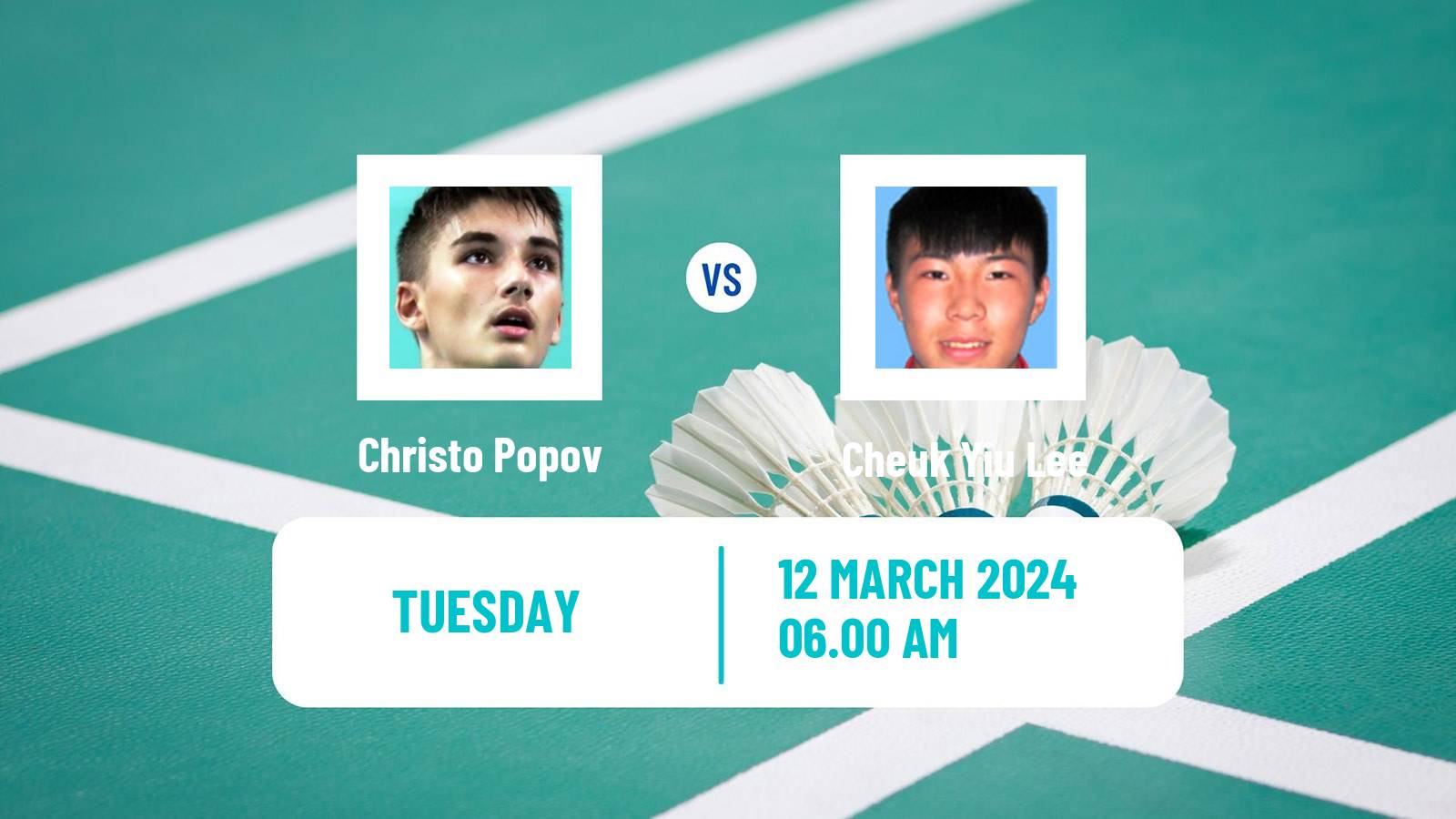 Badminton BWF World Tour All England Open Men Christo Popov - Cheuk Yiu Lee