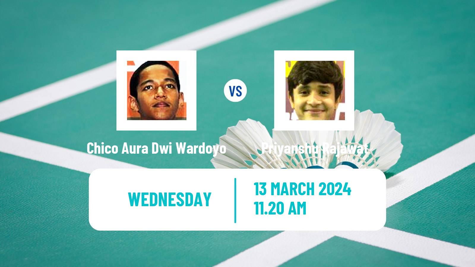 Badminton BWF World Tour All England Open Men Chico Aura Dwi Wardoyo - Priyanshu Rajawat