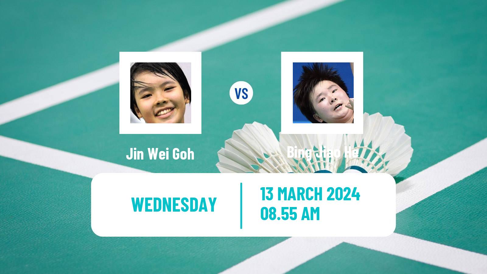 Badminton BWF World Tour All England Open Women Jin Wei Goh - Bing Jiao He