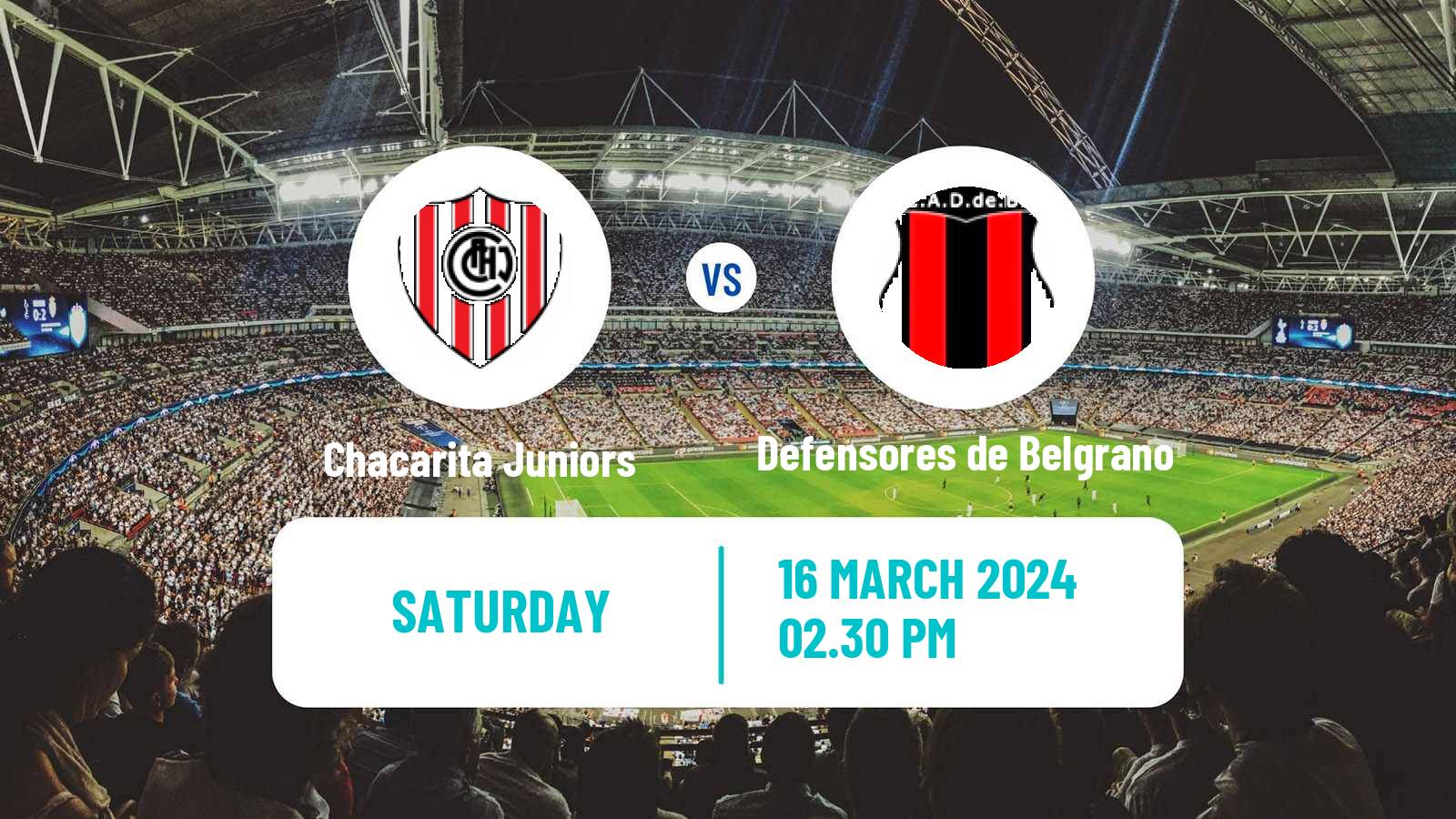 Soccer Argentinian Primera Nacional Chacarita Juniors - Defensores de Belgrano