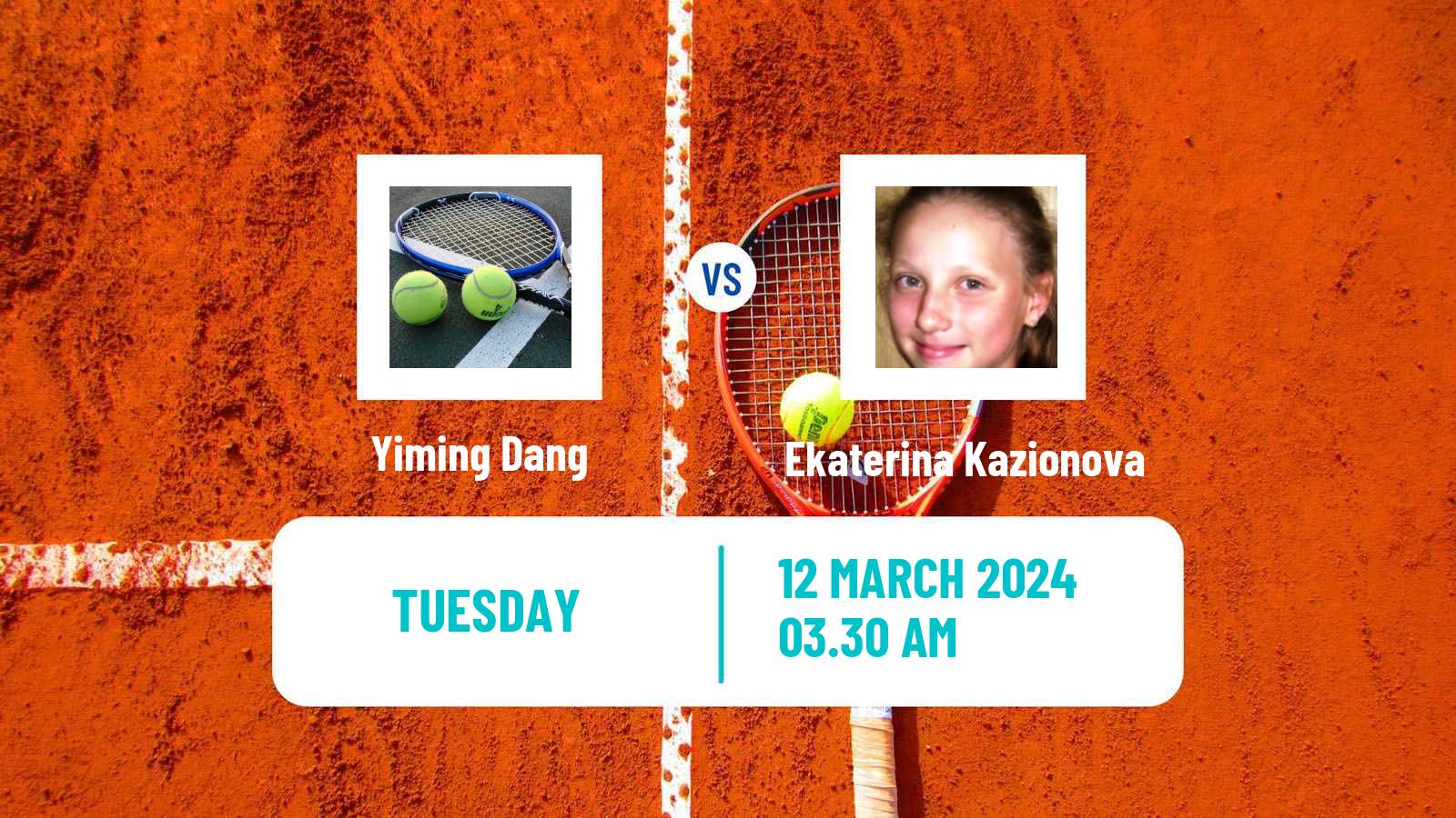 Tennis ITF W15 Karaganda 2 Women 2024 Yiming Dang - Ekaterina Kazionova