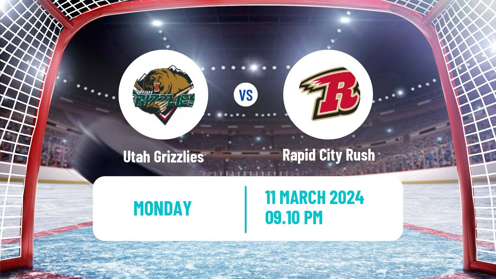 Hockey ECHL Utah Grizzlies - Rapid City Rush