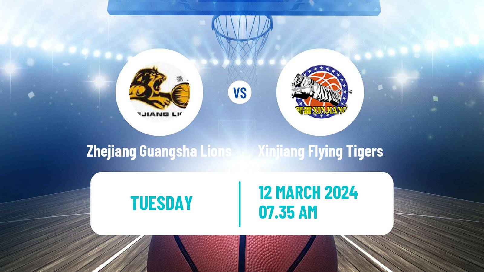 Basketball CBA Zhejiang Guangsha Lions - Xinjiang Flying Tigers