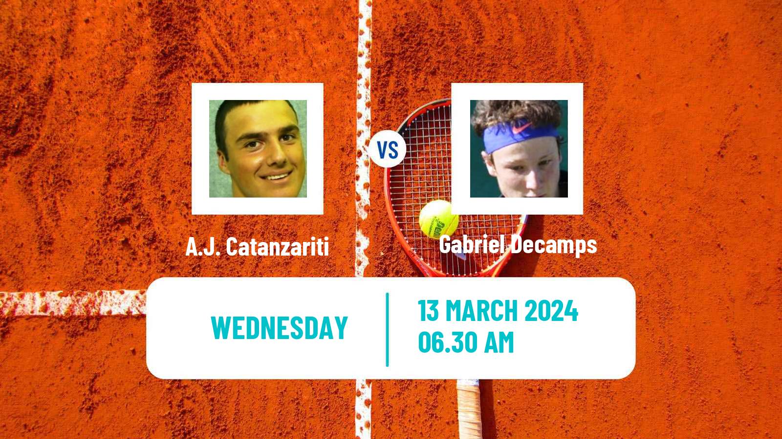 Tennis ITF M15 Les Franqueses Del Valles Men A.J. Catanzariti - Gabriel Decamps