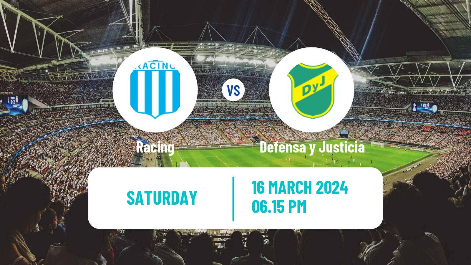 Soccer Argentinian Copa de la Liga Profesional Racing - Defensa y Justicia
