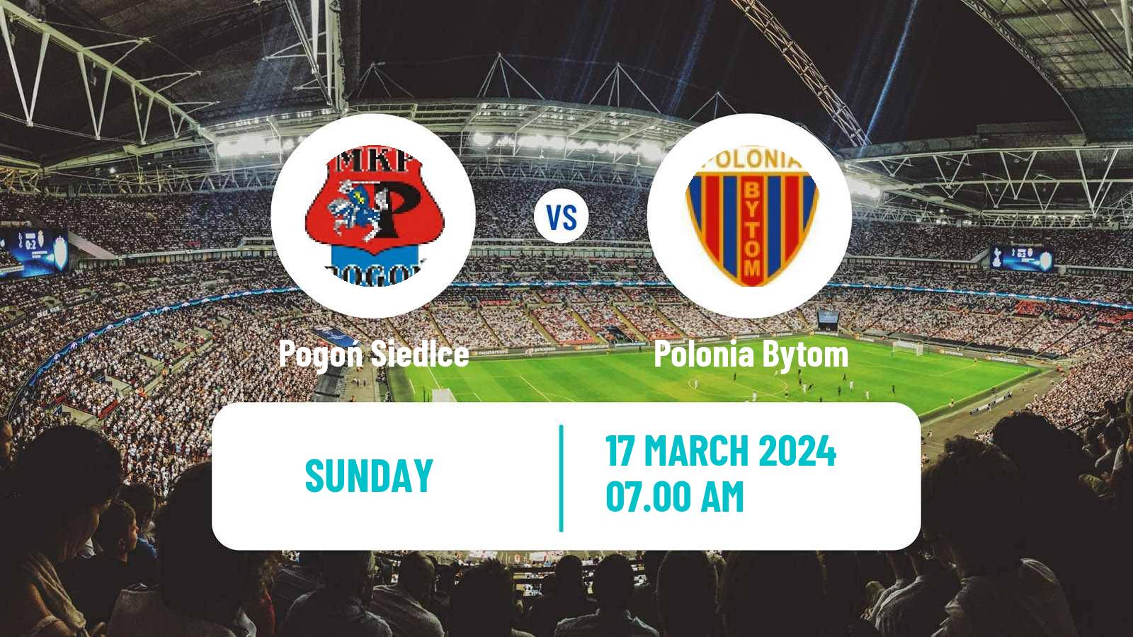 Soccer Polish Division 2 Pogoń Siedlce - Polonia Bytom