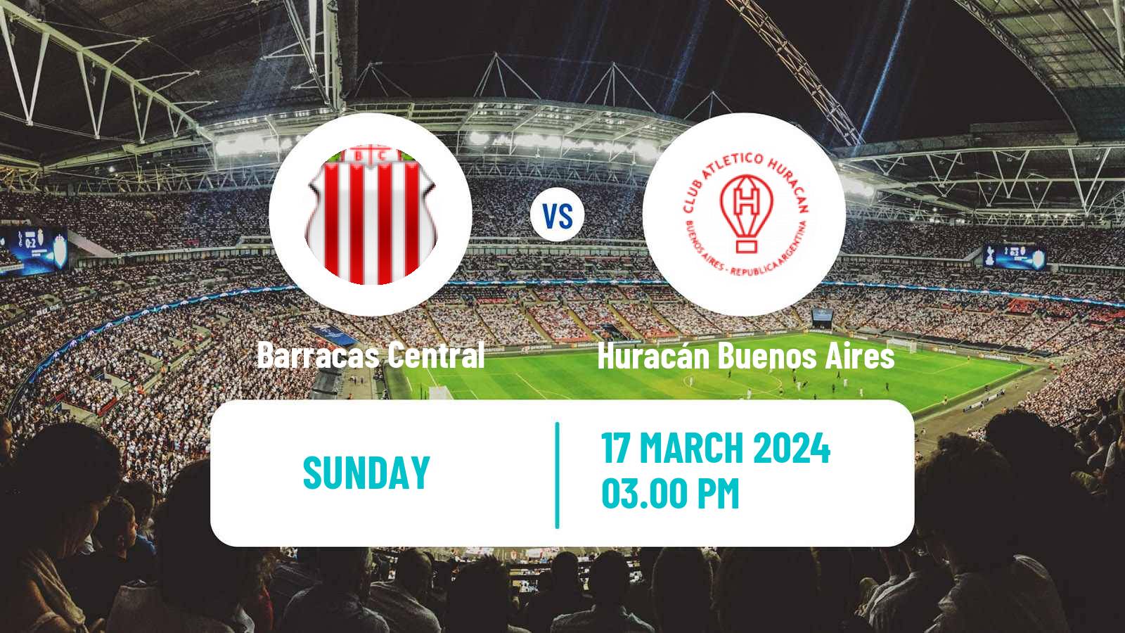 Soccer Argentinian Copa de la Liga Profesional Barracas Central - Huracán Buenos Aires