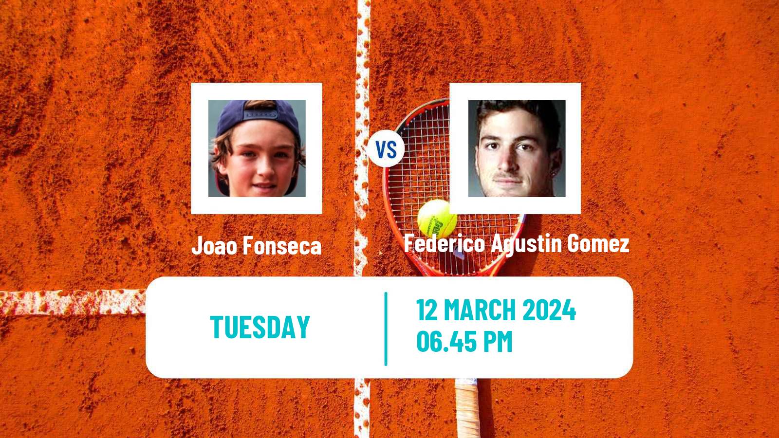 Tennis Santiago Challenger Men Joao Fonseca - Federico Agustin Gomez