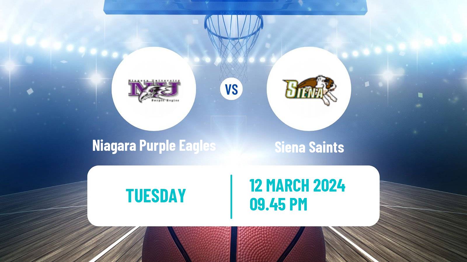 Basketball NCAA College Basketball Niagara Purple Eagles - Siena Saints