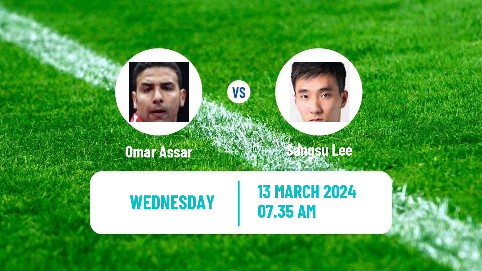 Table tennis Singapore Smash Men Omar Assar - Sangsu Lee