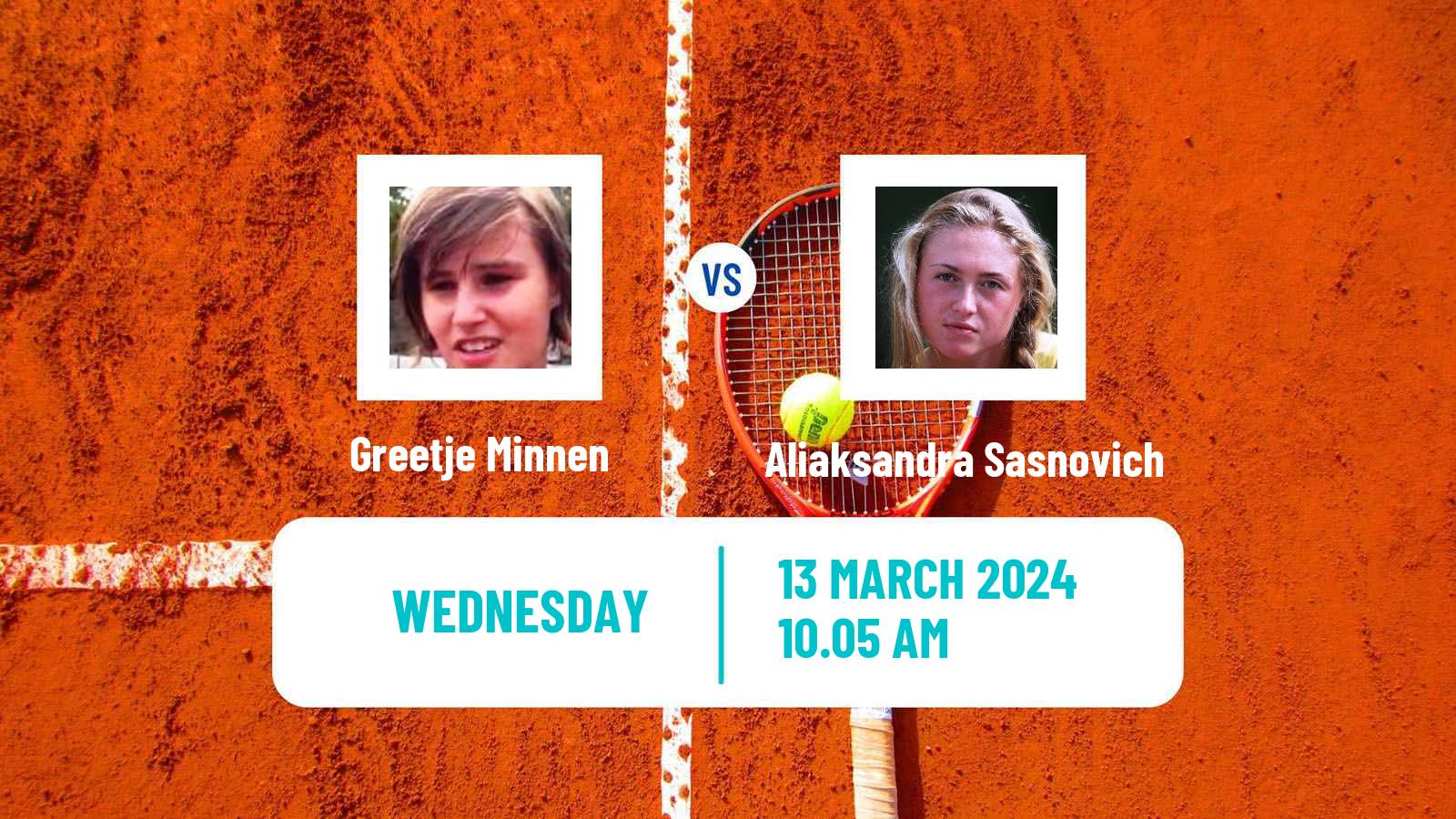 Tennis Charleston Challenger Women Greetje Minnen - Aliaksandra Sasnovich