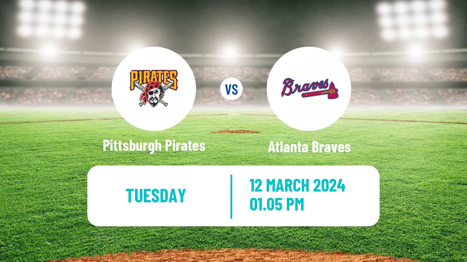 Baseball MLB Spring Training Pittsburgh Pirates - Atlanta Braves