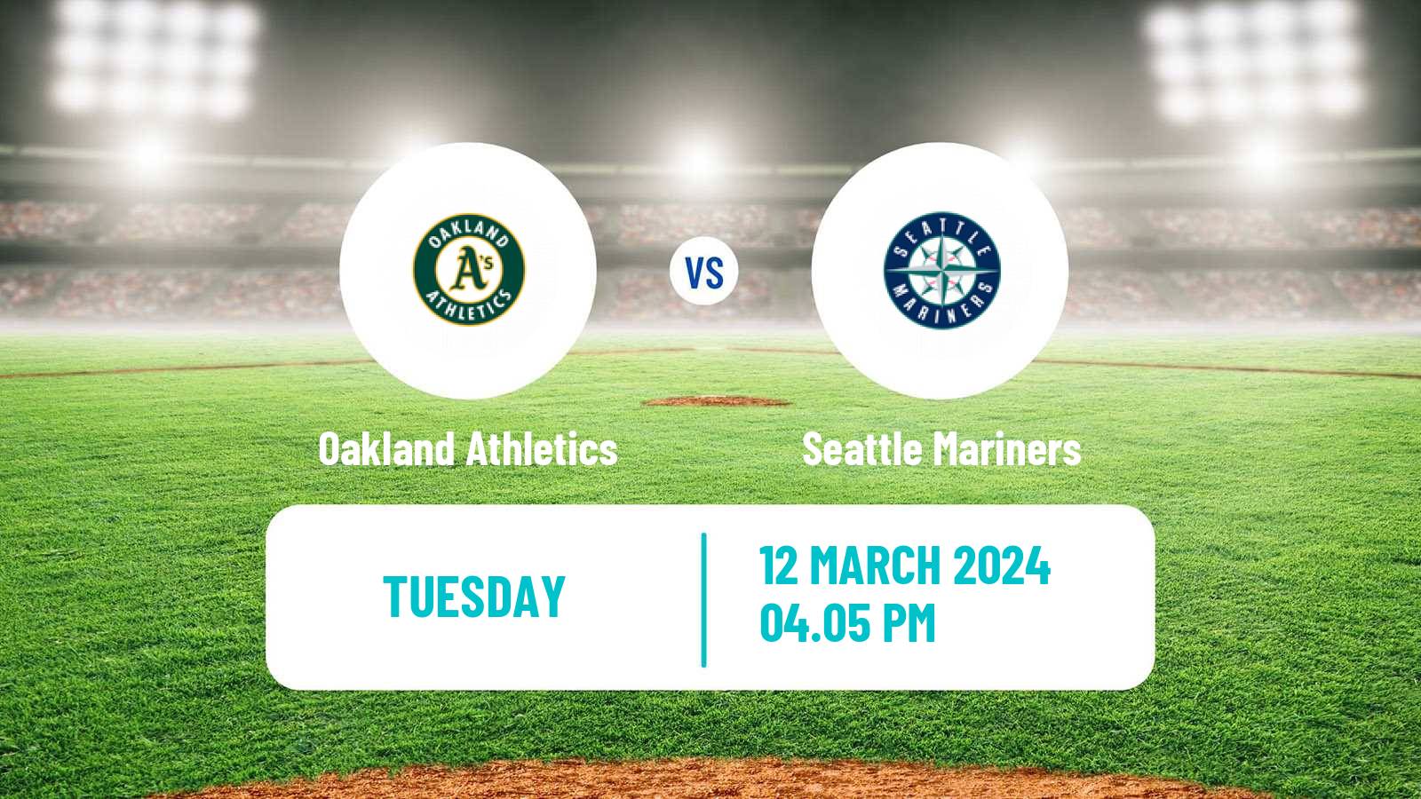 Baseball MLB Spring Training Oakland Athletics - Seattle Mariners