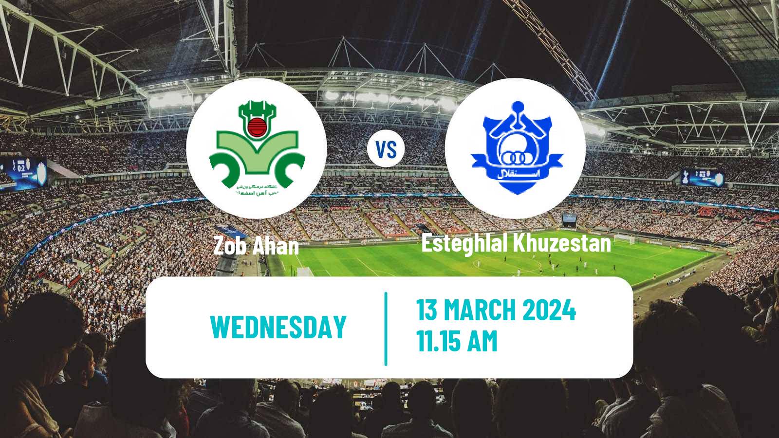 Soccer Iran Pro League Zob Ahan - Esteghlal Khuzestan