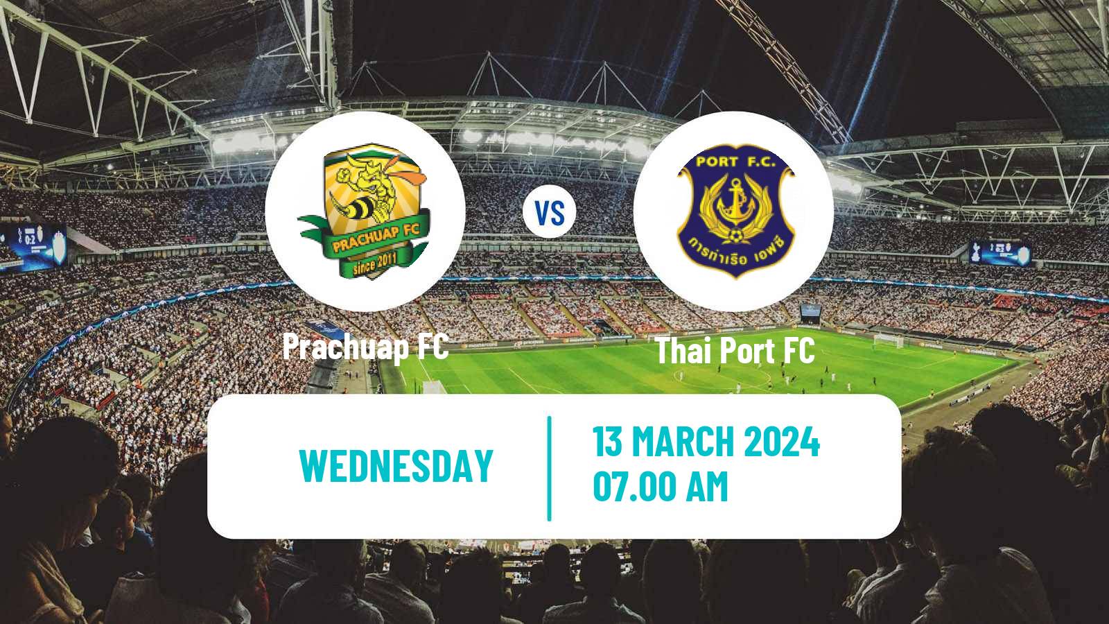 Soccer Thai League Cup Prachuap - Thai Port