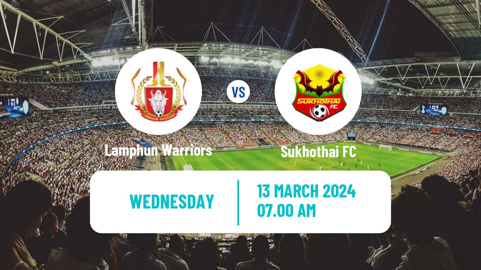 Soccer Thai League Cup Lamphun Warriors - Sukhothai