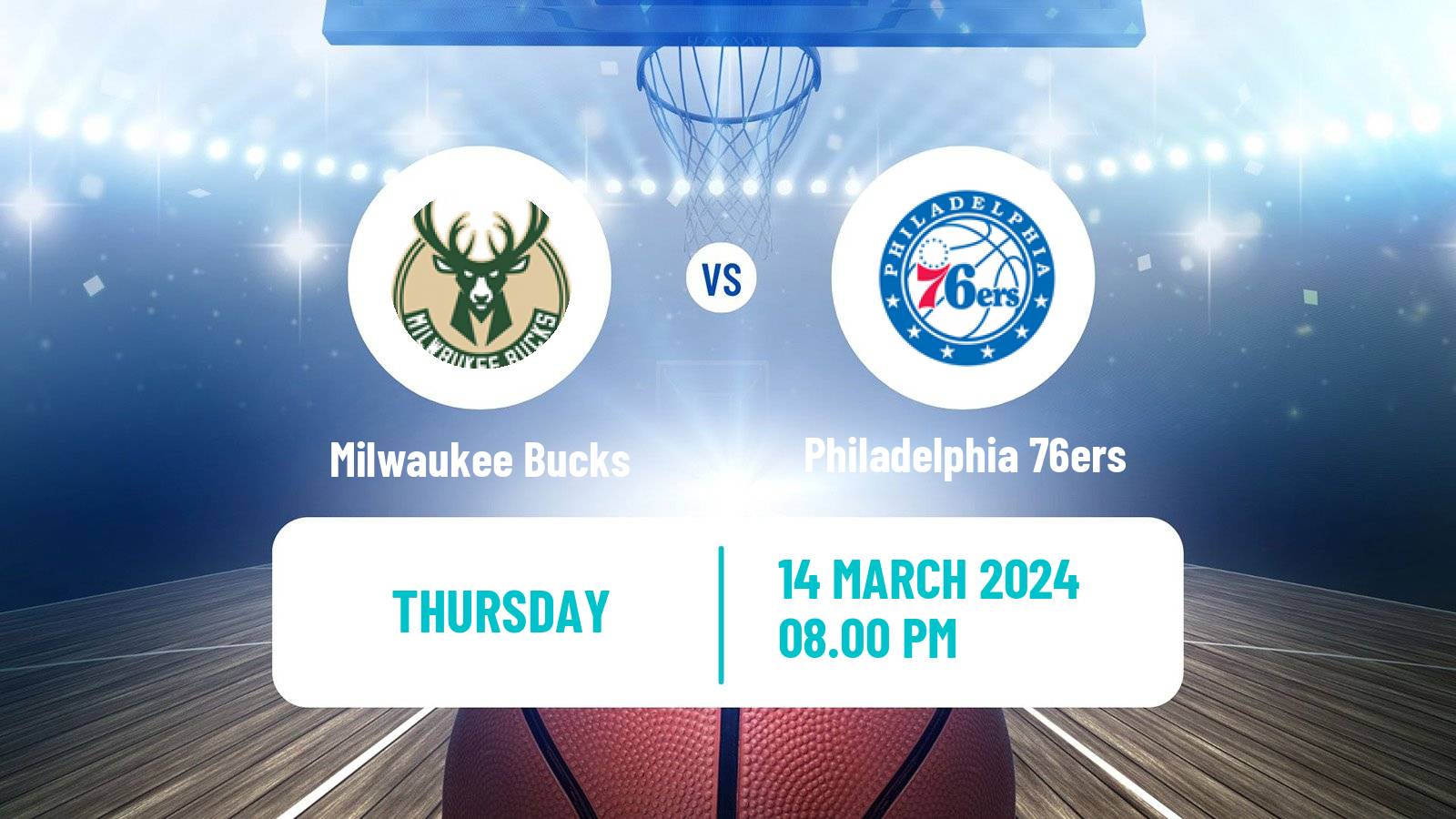 Basketball NBA Milwaukee Bucks - Philadelphia 76ers