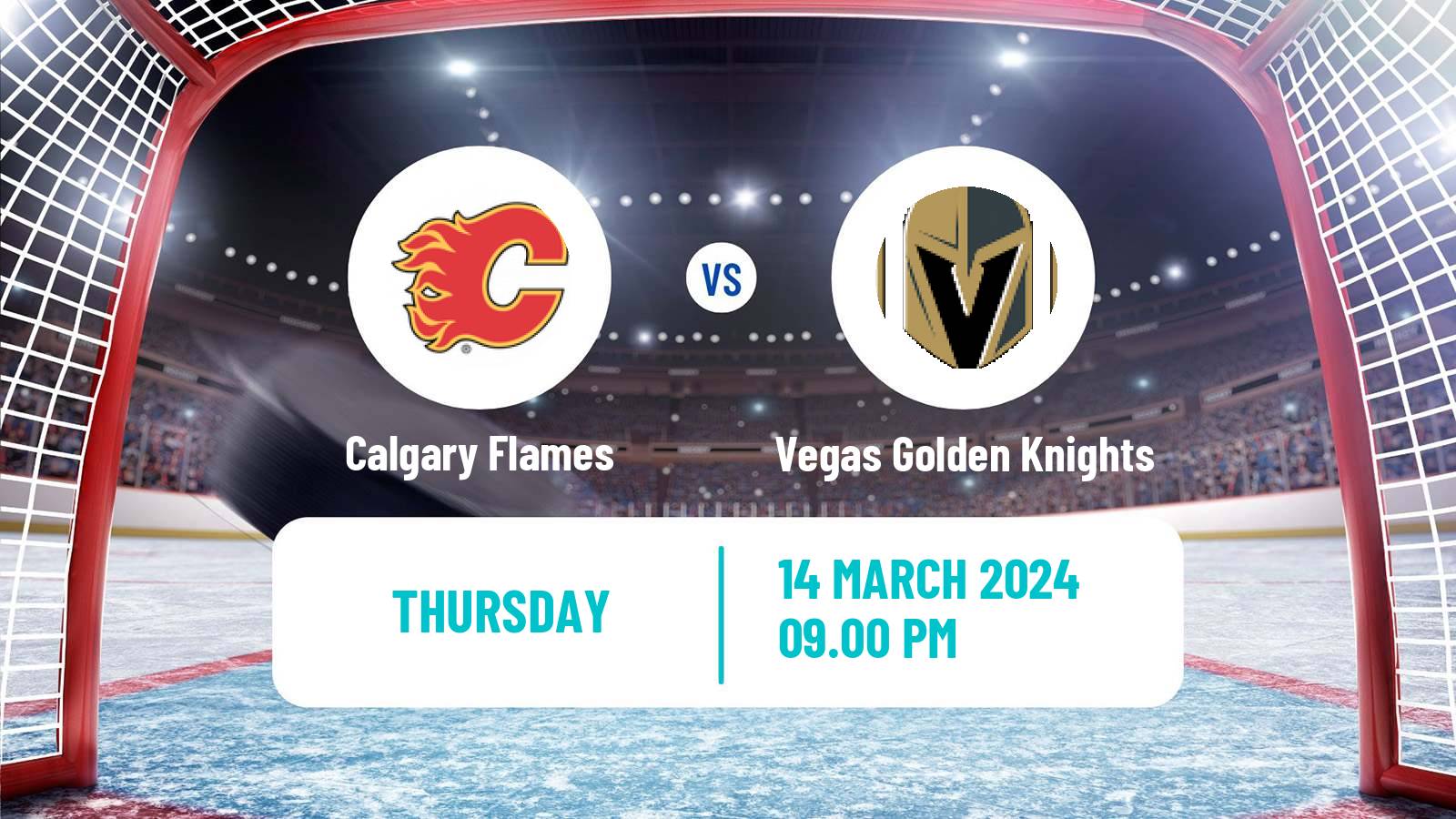 Hockey NHL Calgary Flames - Vegas Golden Knights