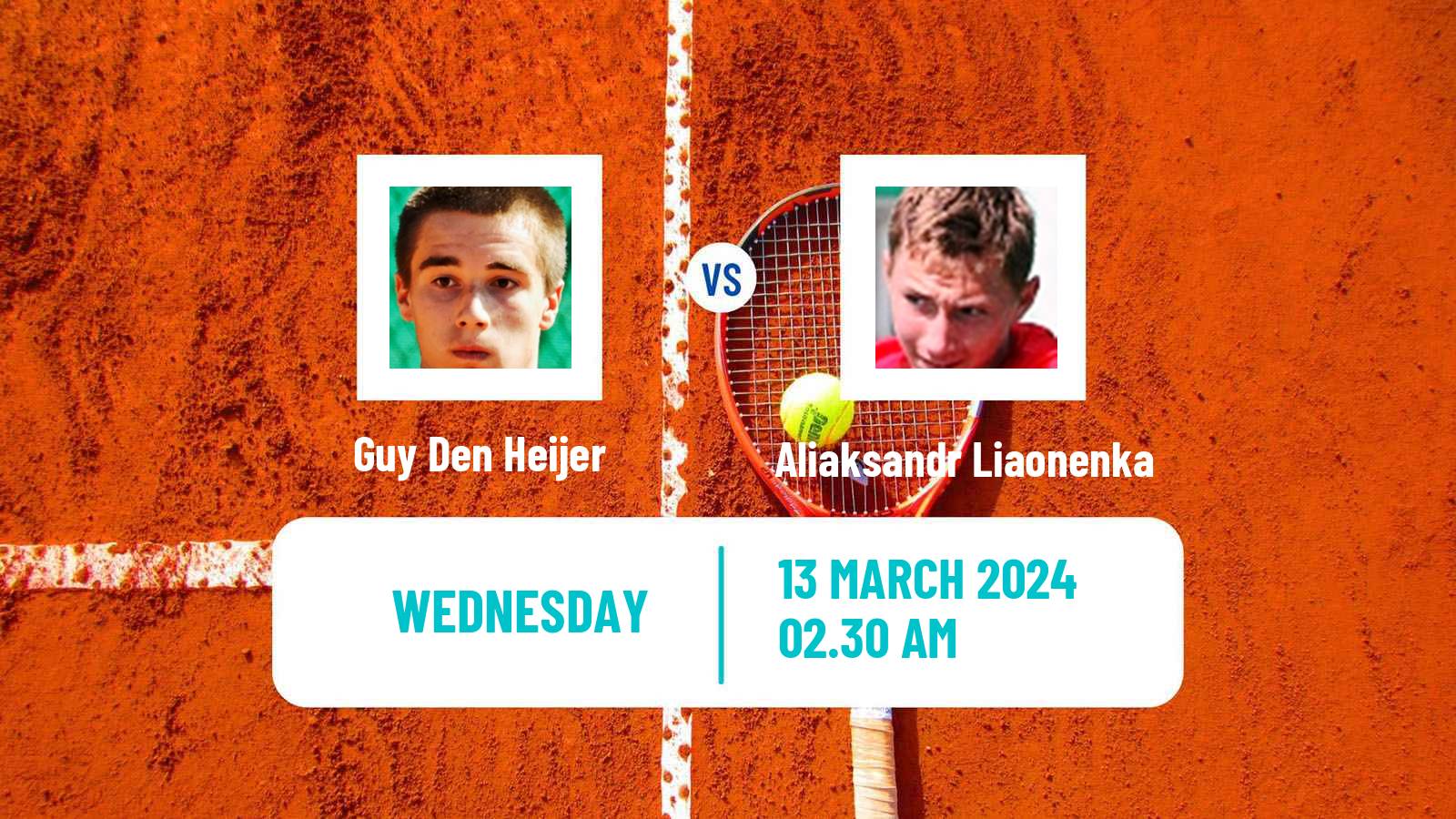 Tennis ITF M15 Aktobe 2 Men Guy Den Heijer - Aliaksandr Liaonenka
