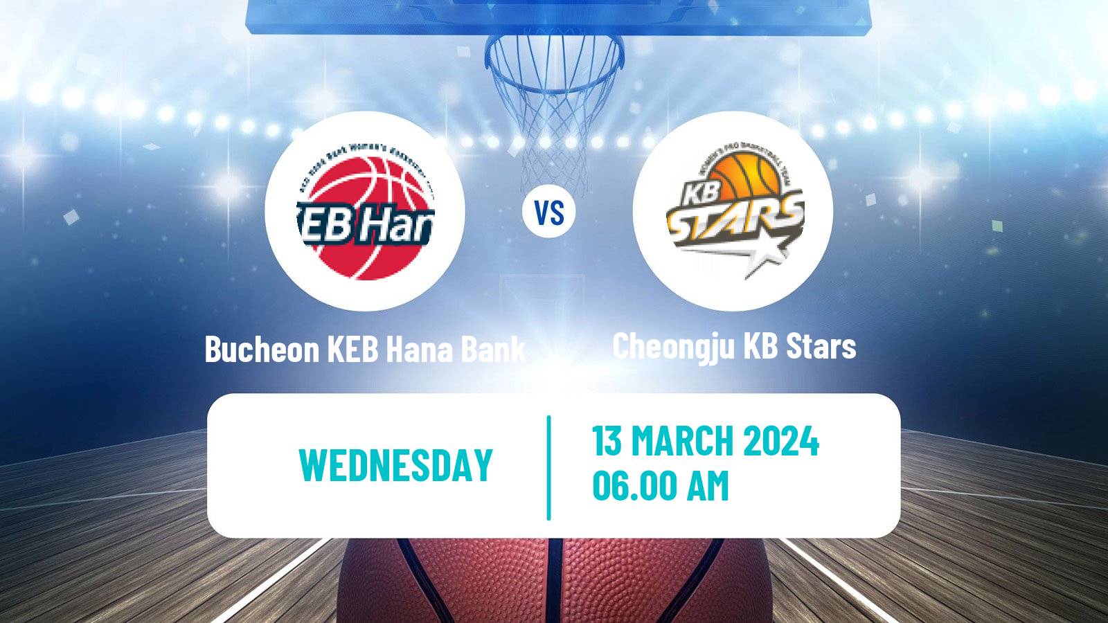 Basketball WKBL Bucheon KEB Hana Bank - Cheongju KB Stars