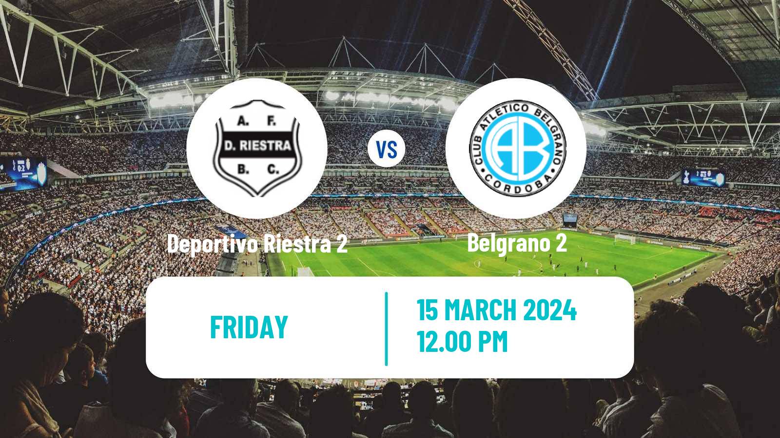 Soccer Argentinian Reserve League Deportivo Riestra 2 - Belgrano 2