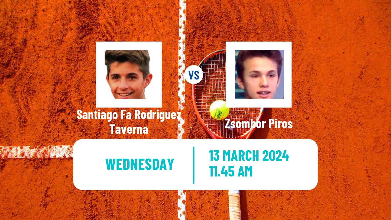 Tennis Szekesfehervar Challenger Men Santiago Fa Rodriguez Taverna - Zsombor Piros