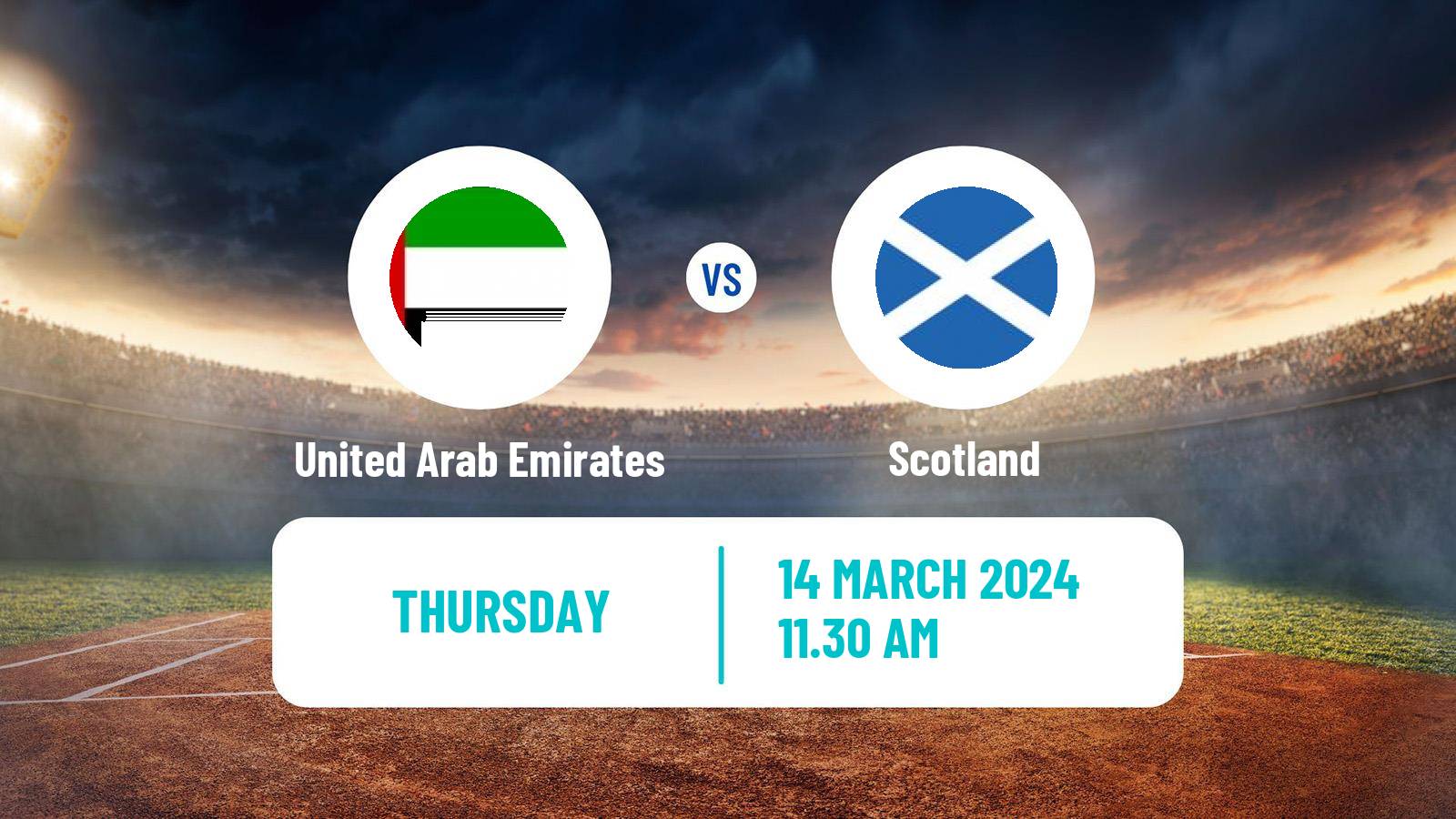 Cricket Twenty20 International United Arab Emirates - Scotland