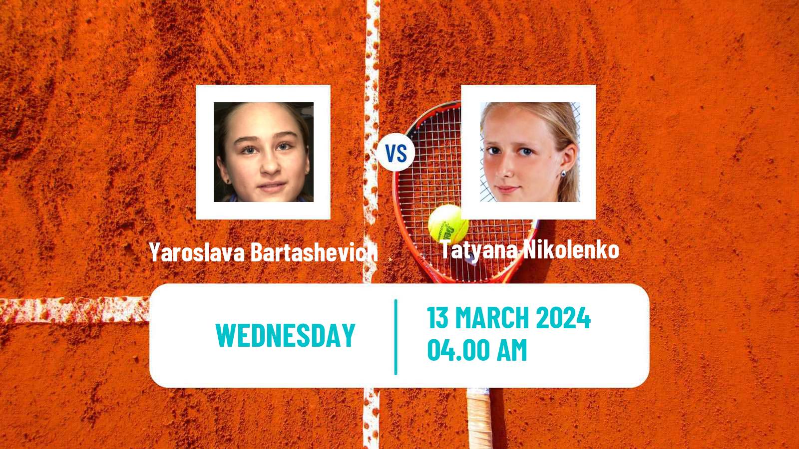 Tennis ITF W15 Karaganda 2 Women Yaroslava Bartashevich - Tatyana Nikolenko