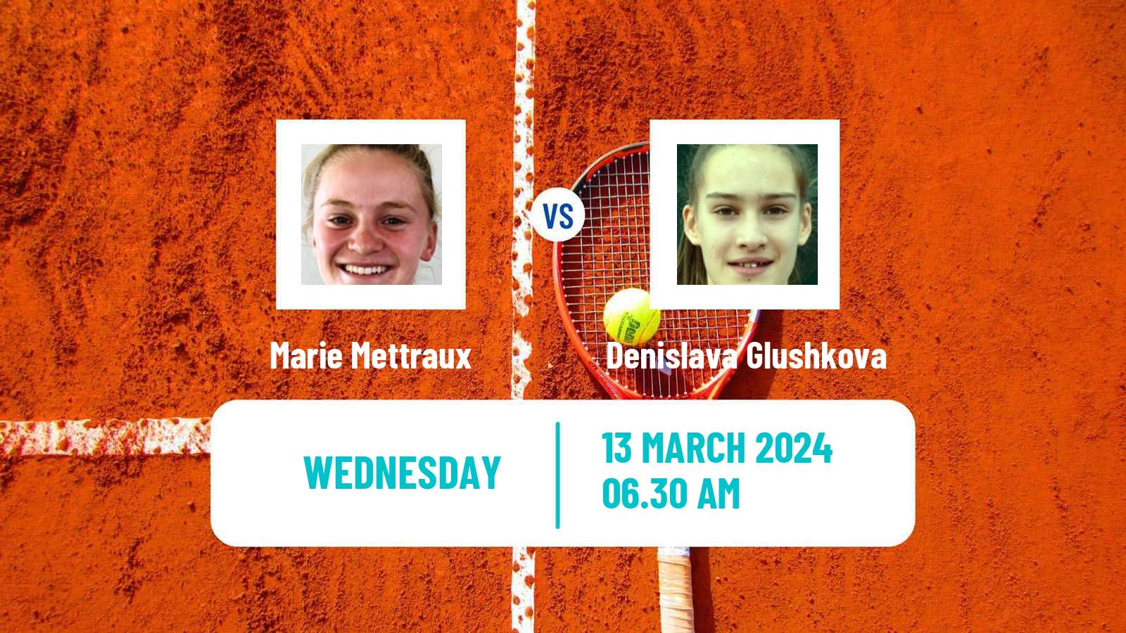 Tennis ITF W15 Antalya 5 Women 2024 Marie Mettraux - Denislava Glushkova