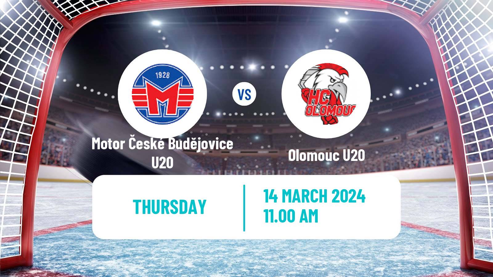 Hockey Czech ELJ Motor České Budějovice U20 - Olomouc U20
