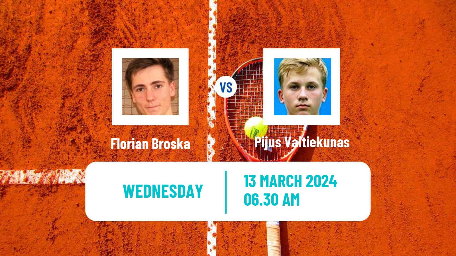 Tennis ITF M15 Monastir 11 Men 2024 Florian Broska - Pijus Vaitiekunas