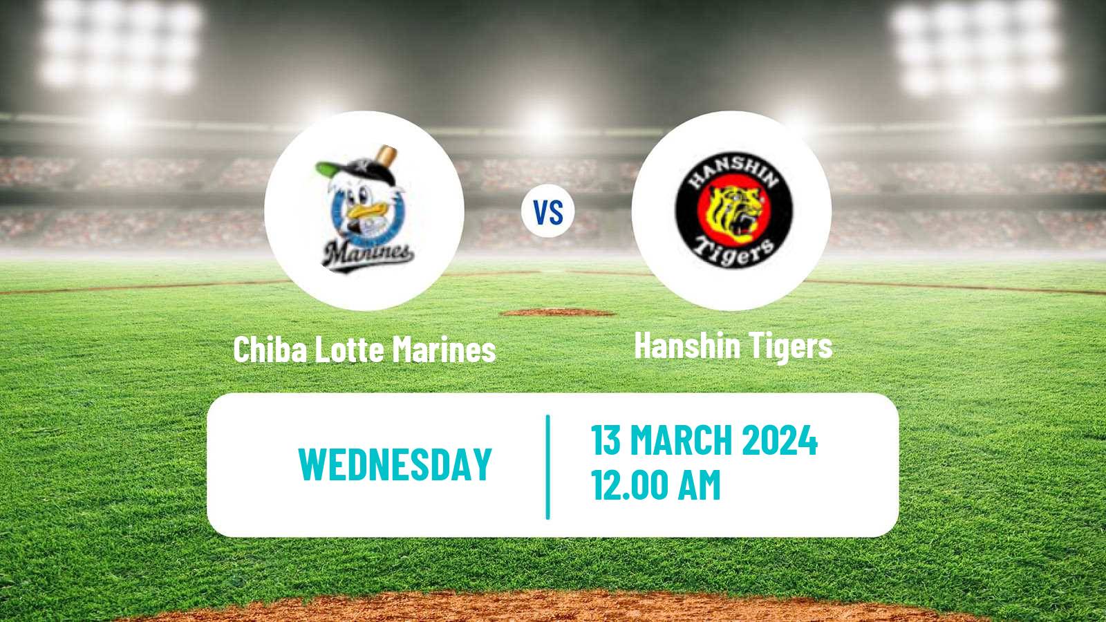 Baseball NPB Chiba Lotte Marines - Hanshin Tigers