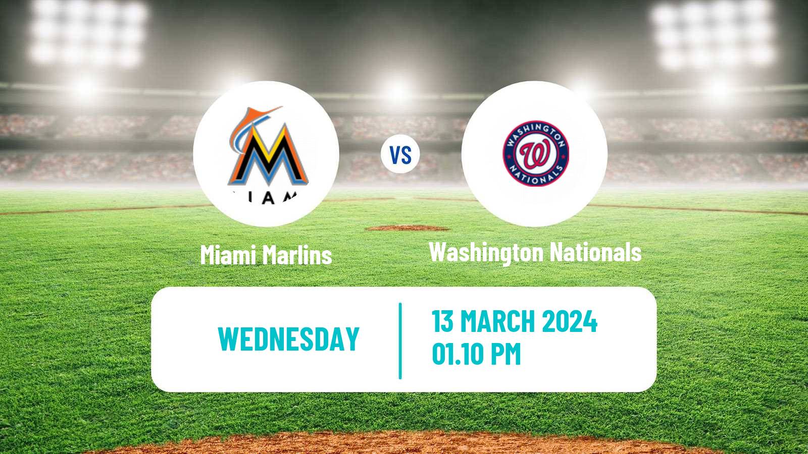 Baseball MLB Spring Training Miami Marlins - Washington Nationals