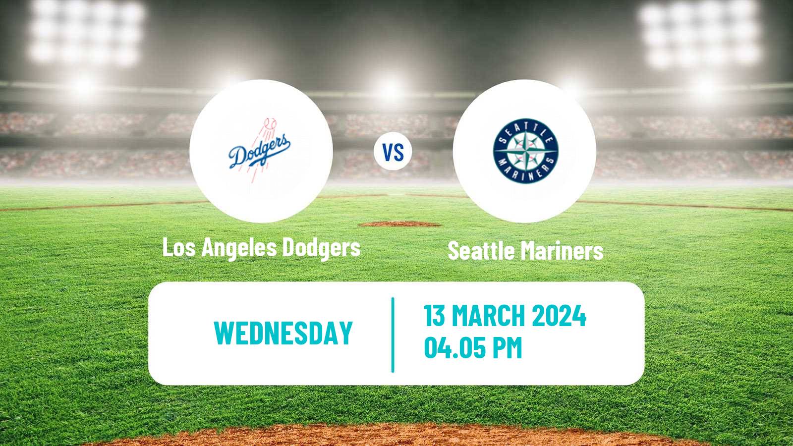 Baseball MLB Spring Training Los Angeles Dodgers - Seattle Mariners