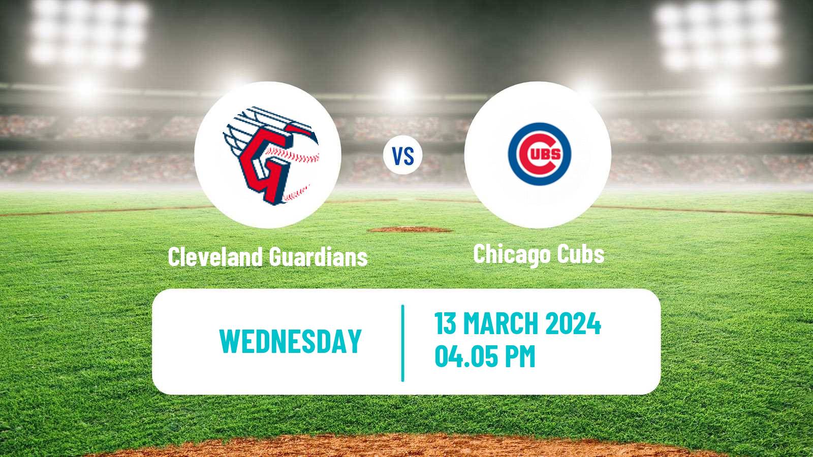 Baseball MLB Spring Training Cleveland Guardians - Chicago Cubs