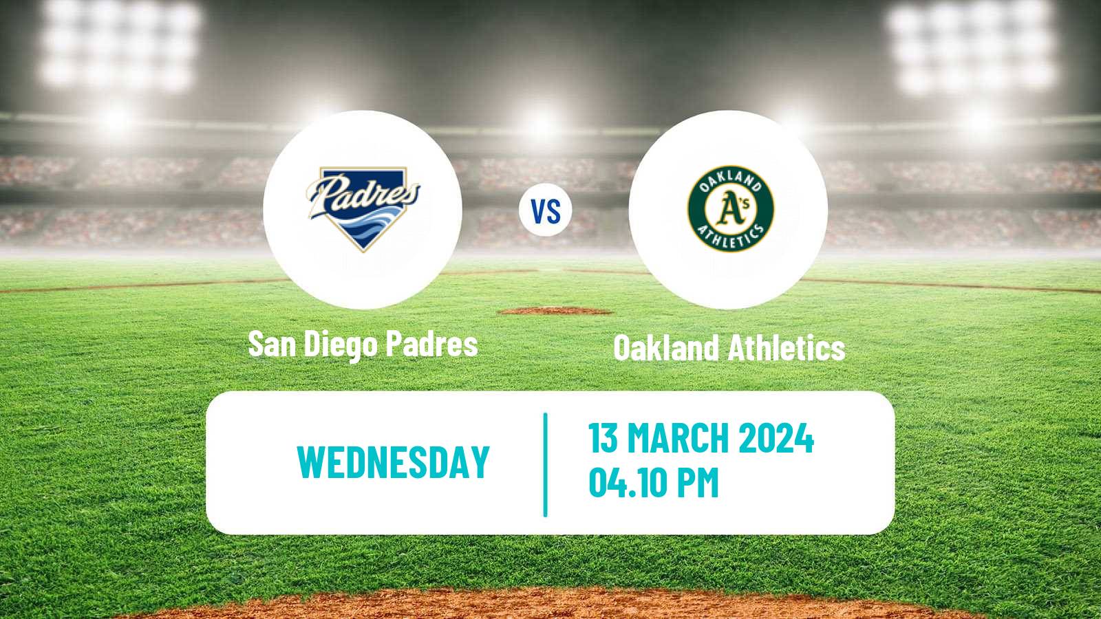 Baseball MLB Spring Training San Diego Padres - Oakland Athletics