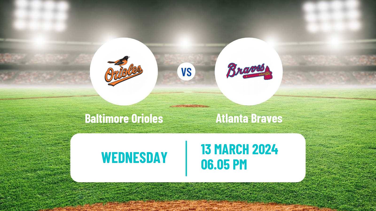 Baseball MLB Spring Training Baltimore Orioles - Atlanta Braves