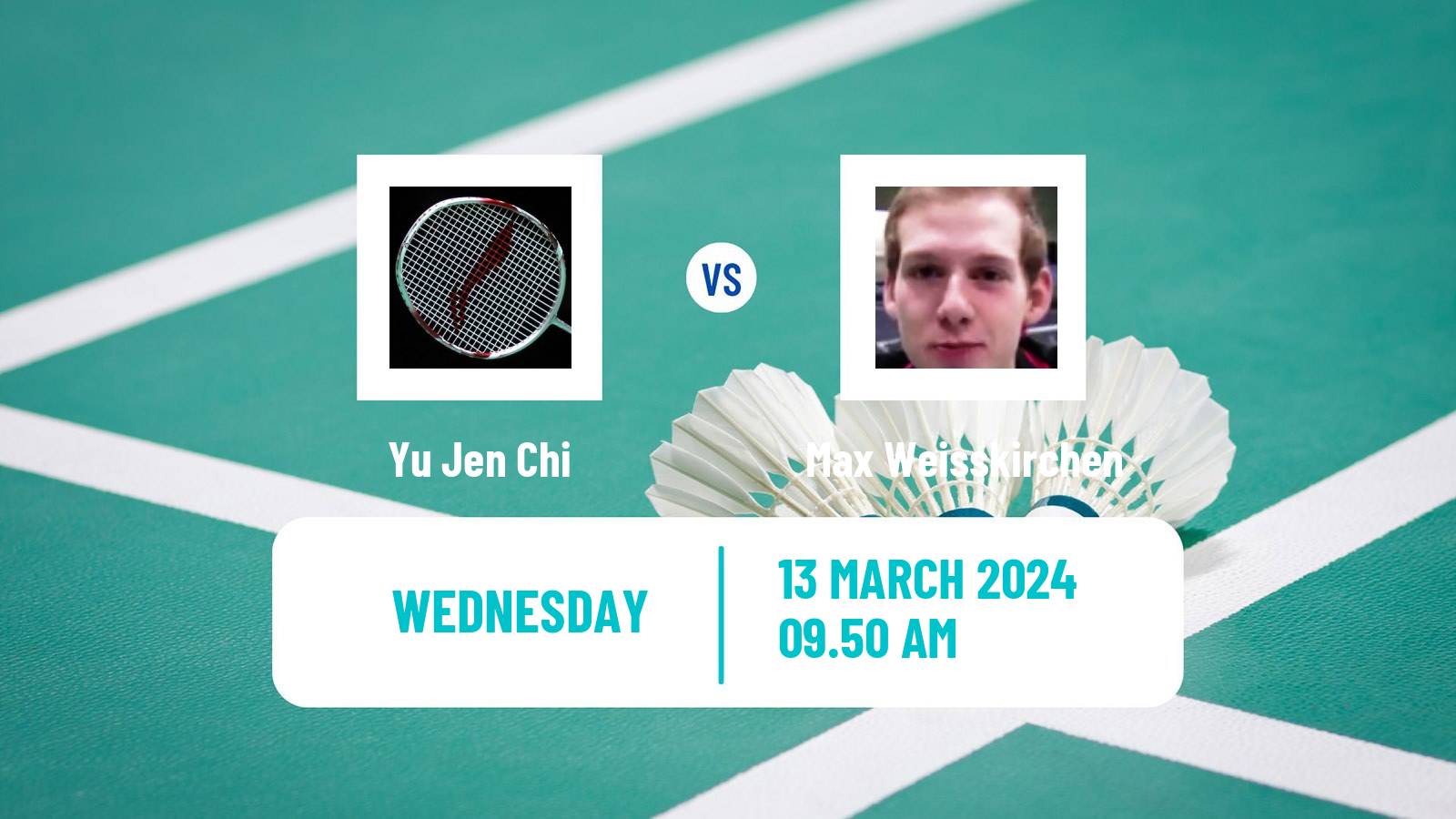Badminton BWF World Tour Orleans Masters Men Yu Jen Chi - Max Weisskirchen