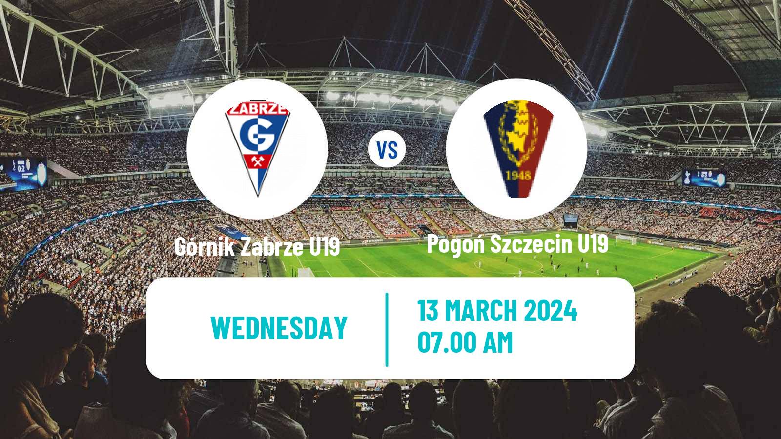 Soccer Polish Central Youth League Górnik Zabrze U19 - Pogoń Szczecin U19