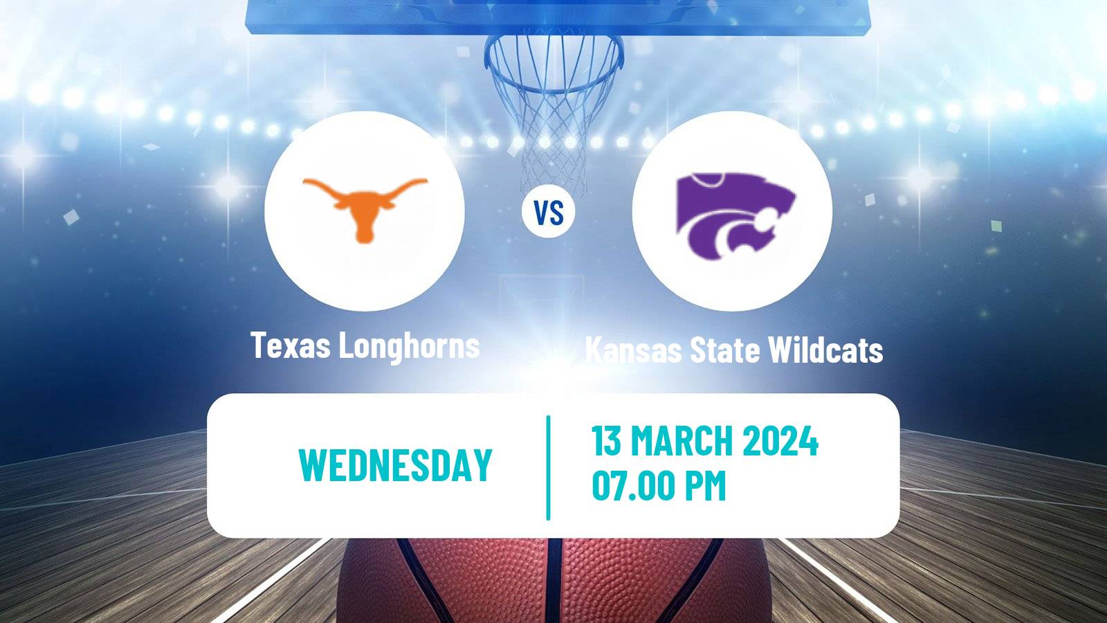 Basketball NCAA College Basketball Texas Longhorns - Kansas State Wildcats