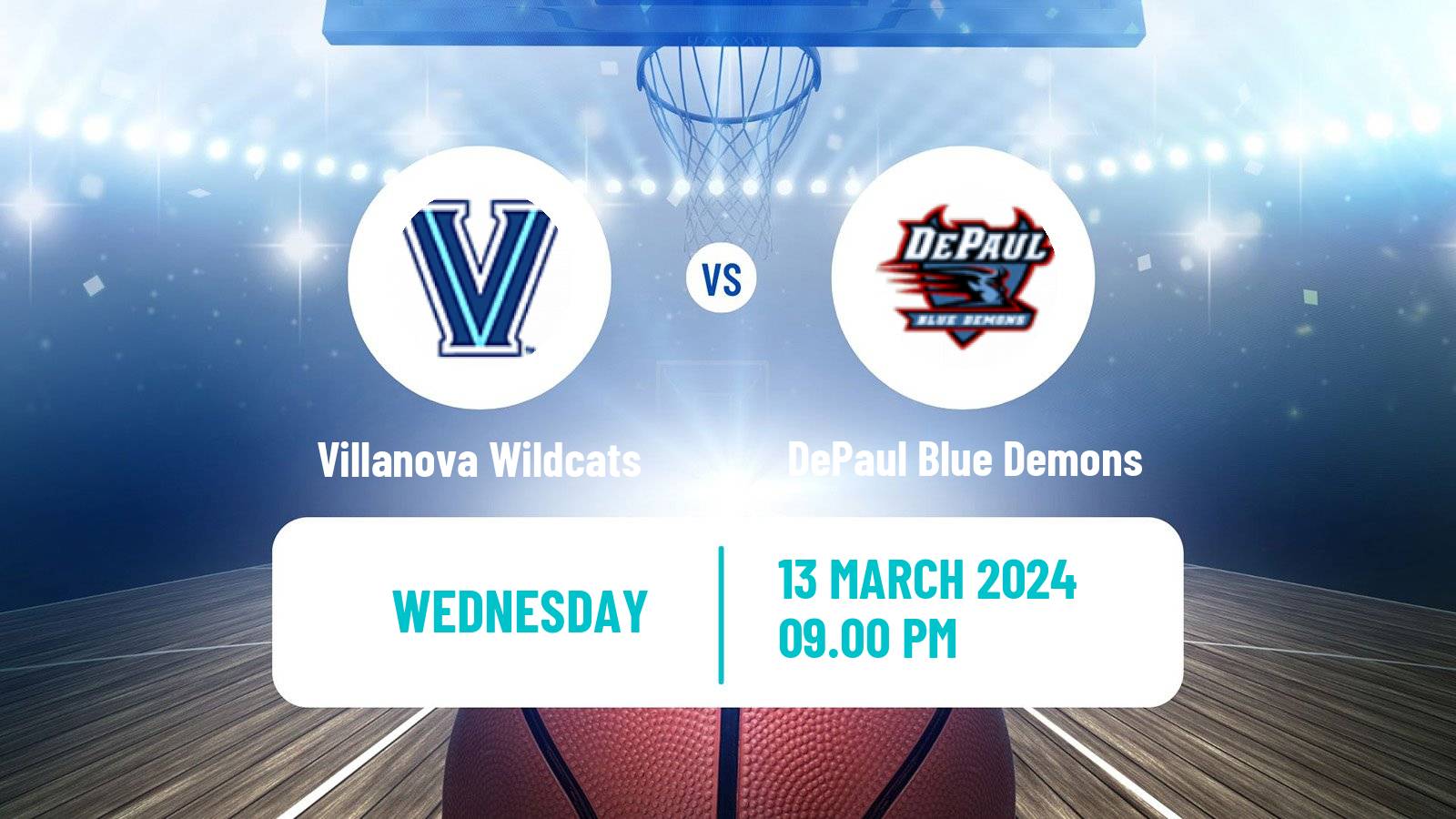 Basketball NCAA College Basketball Villanova Wildcats - DePaul Blue Demons