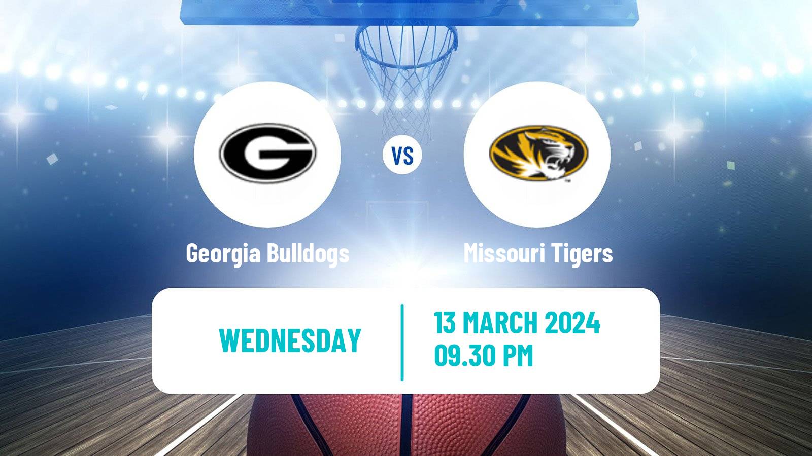 Basketball NCAA College Basketball Georgia Bulldogs - Missouri Tigers