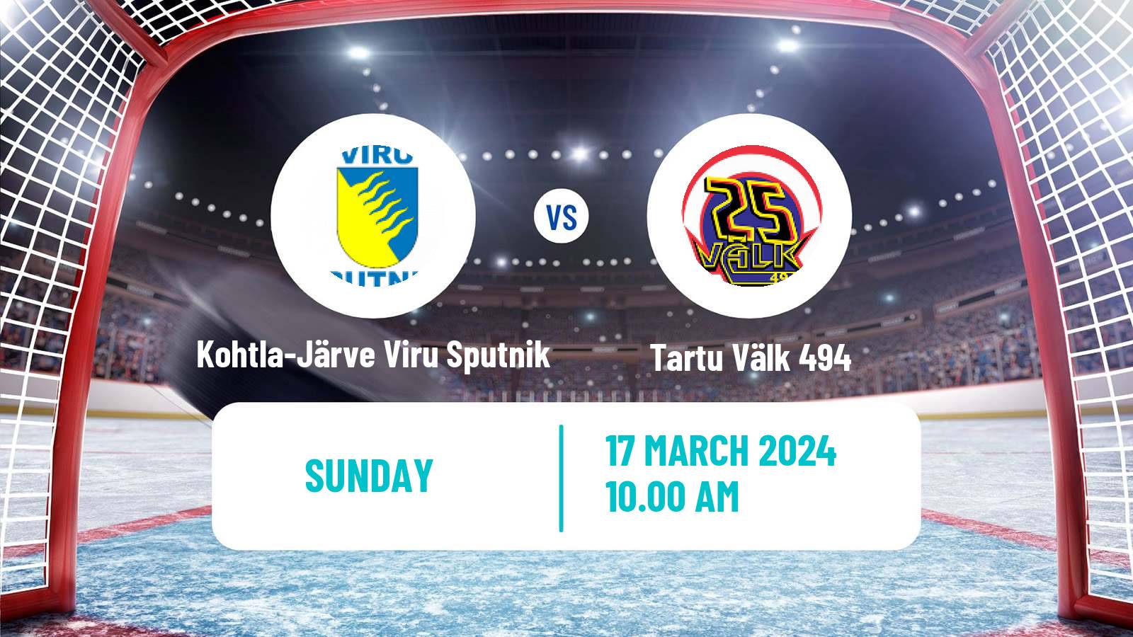 Hockey Estonian Hokiliiga Kohtla-Järve Viru Sputnik - Tartu Välk 494