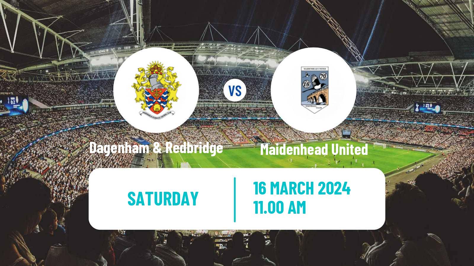 Soccer English National League Dagenham & Redbridge - Maidenhead United